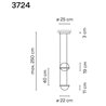 Vibia Palma Vertical 2X 40 suspension lamp