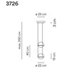 Vibia Palma Vertical 4X 40 suspension lamp