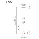 Vibia Palma Vertical 6X 80 hanglamp