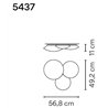 Vibia Puck 3X 56,8 ceiling lamp