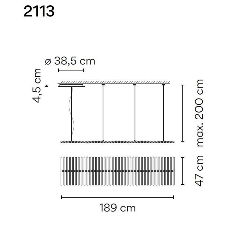 Vibia Rhythm Horizontal 40X 47 hanglamp