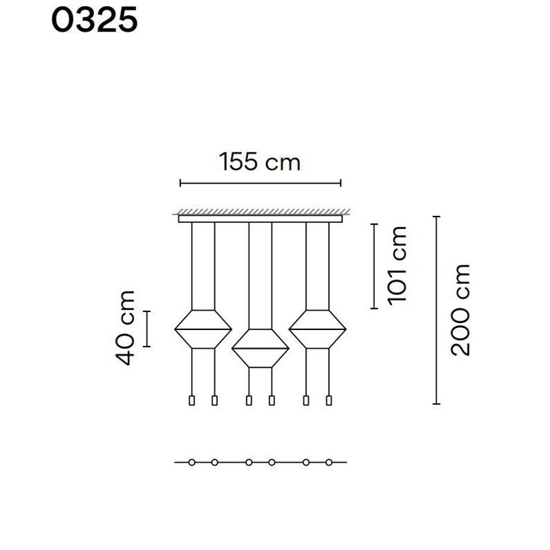 Vibia Wireflow Lineal 6A hanglamp