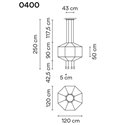Vibia Wireflow Octagonal 120 hanglamp