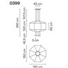 Vibia Wireflow Octagonal 150 lampe a suspension