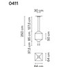 Vibia Wireflow Square 64 lampe a suspension