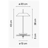 Vibia Mayfair Mini Base - 5496 Tischlampe Grün Outlet