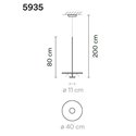 Vibia Flat 1X 40 Extended hanglamp