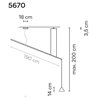 Vibia North 14 2-Point lampe a suspension