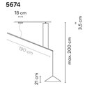 Vibia North 21 2-Point hanglamp