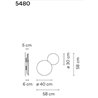 Vibia Puck Wall Art Double 58 applique
