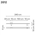 Vibia Structural 2X Extended 240 wandlamp