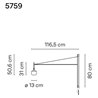 Vibia Tempo 116,5 Recessed wall lamp