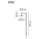 Vibia Tempo 42,5 Recessed wandlamp