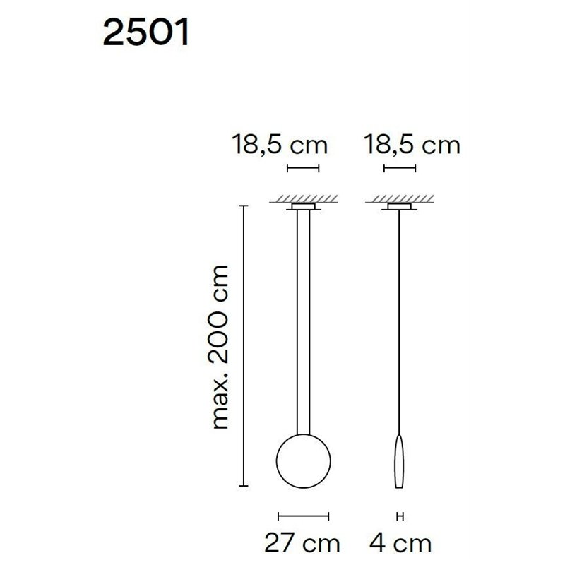Vibia Cosmos 1X 27 - 2501 suspension lamp
