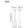 Vibia Cosmos 1X 27 - 2501 suspension lamp