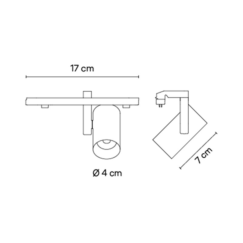 Vibia Circus Medium 20° - 40° Side-spot - 0136 trackverlichting