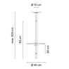Vibia Flamingo mini Ø 45 cm - 1585 lampe a suspension