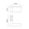 Vibia Offset 2x LED left version - 1725 ceiling lamp