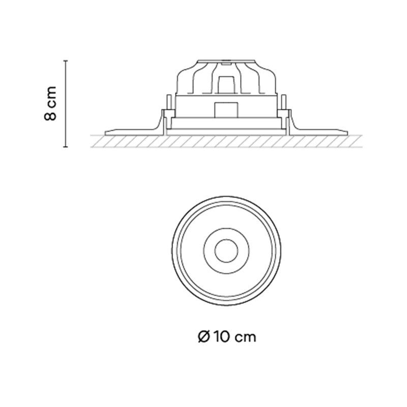 Vibia Circle Trimless Wide Ø 10 cm - 3336 spot encastré