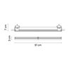 Vibia Line Wall Washer Trimless 51 x 3 cm - 3583 ceiling lamp