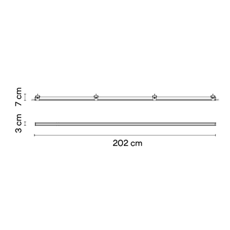 Vibia Line Colour Mood Grazer Trimless 202 x 3 cm - 3613 plafondlamp