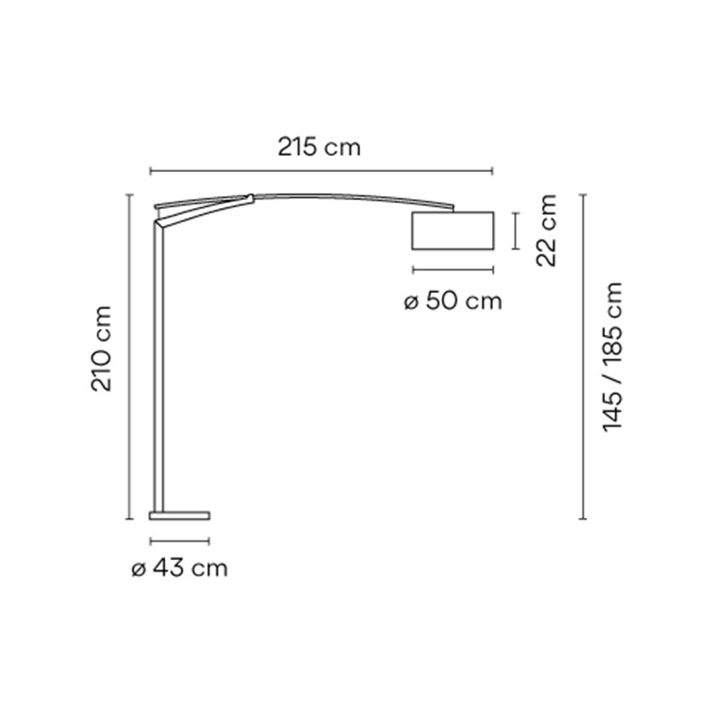 Vibia Balance 3x E27 aluminium lampenkap - 5192 staanlamp