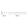Vibia Spa 201 cm - 5977 Wandlampe