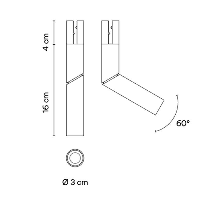 Vibia Bind Spotlight Ø 3 cm Medium - 6514 trackverlichting