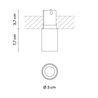 Vibia Bind solo Downlight Ø 3 cm x 4 cm Narrow - 6610 spot encastré
