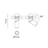 Vibia Bind solo Spotlight Ø 3 cm x 11 cm Medium - 6624 spot encastré