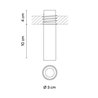 Vibia Bind solo Downlight Ø 3 cm x 10 cm Narrow - 6630 recessed spot