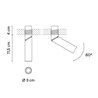 Vibia Bind solo Spotlight Ø 3 cm x 11,5 cm Narrow - 6640 Einbauspot
