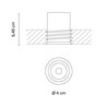 Vibia Bind solo Ø 4 cm Wide - 6658 Einbauspot