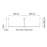 Vibia Sticks solo 402 x 2 x 3 cm - 7368 suspension lamp