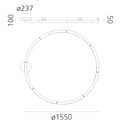 Artemide Alphabet Of Light Circular Ø155 Wandlamp / Plafondlamp