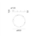 Artemide Alphabet Of Light Circular Ø90 SEMI-RECESSED Wandlamp