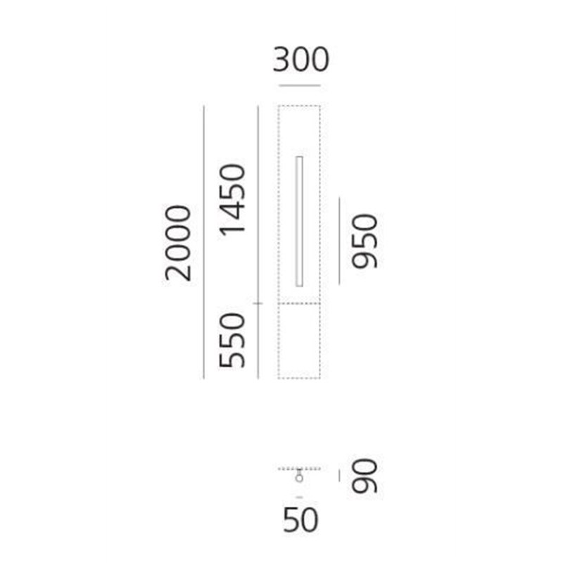 Artemide Alphabet Of Light Wall lamp "l" lowercase
