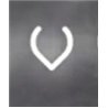 Artemide Alphabet Of Light Applique "v" lowercase