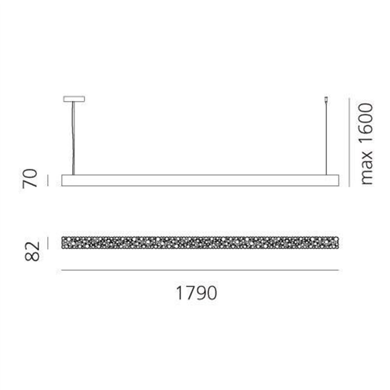 Artemide Calipso Linear 180 suspended lamp