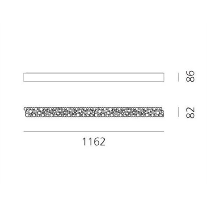 Artemide Calipso Linear SYSTEM Plafondlamp 1210mm