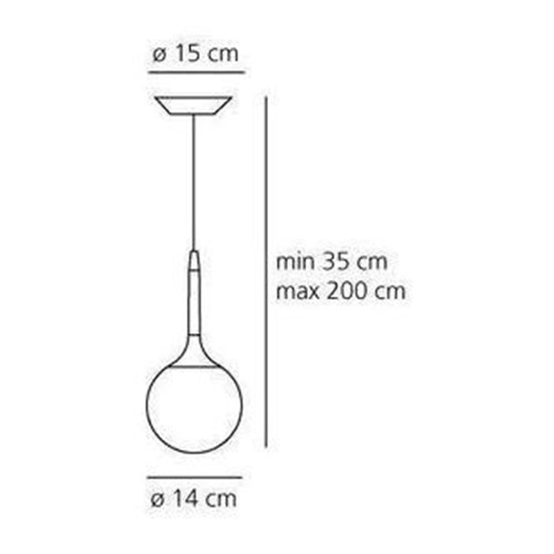 Artemide Castore 14 suspended lamp