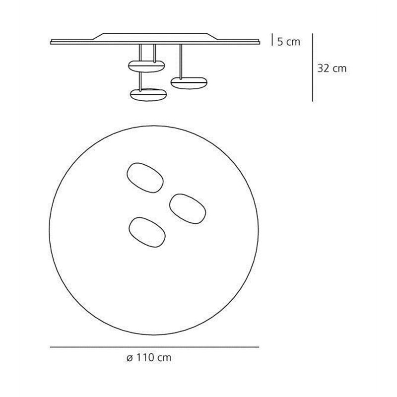 Artemide Droplet Led ceiling lamp