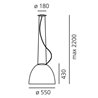 Artemide Nur Gloss Led suspended lamp