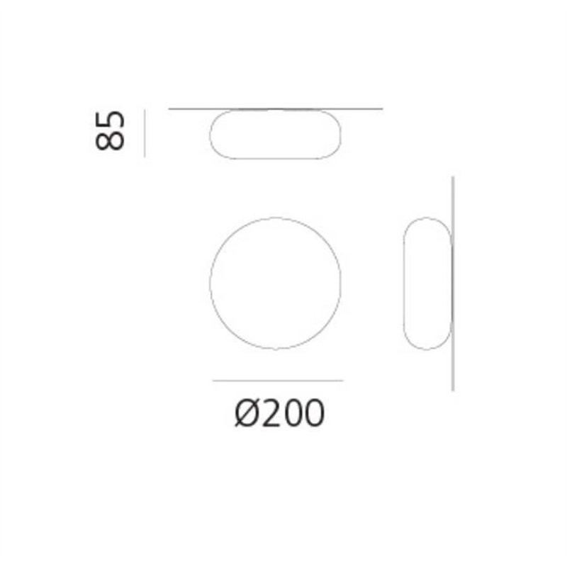 Artemide Itka 20 Wandlamp / Plafondlamp IP65