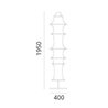 Artemide Falkland fireproof fabric 165 + Inox hoops