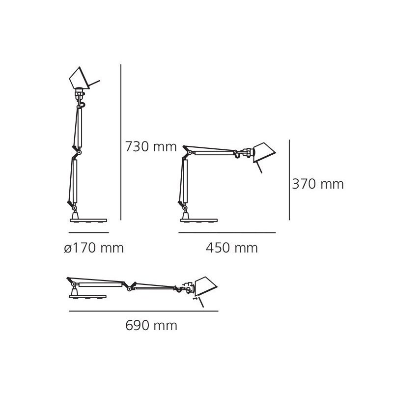 Artemide Tolomeo Micro Body Lamp