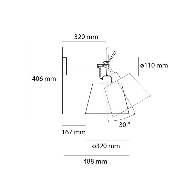 Artemide Tolomeo Diffusore 24 Wall Body