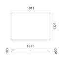 Artemide Alphabet Of Light Rectangular Semi-Recessed Plafondlamp / Wandlamp