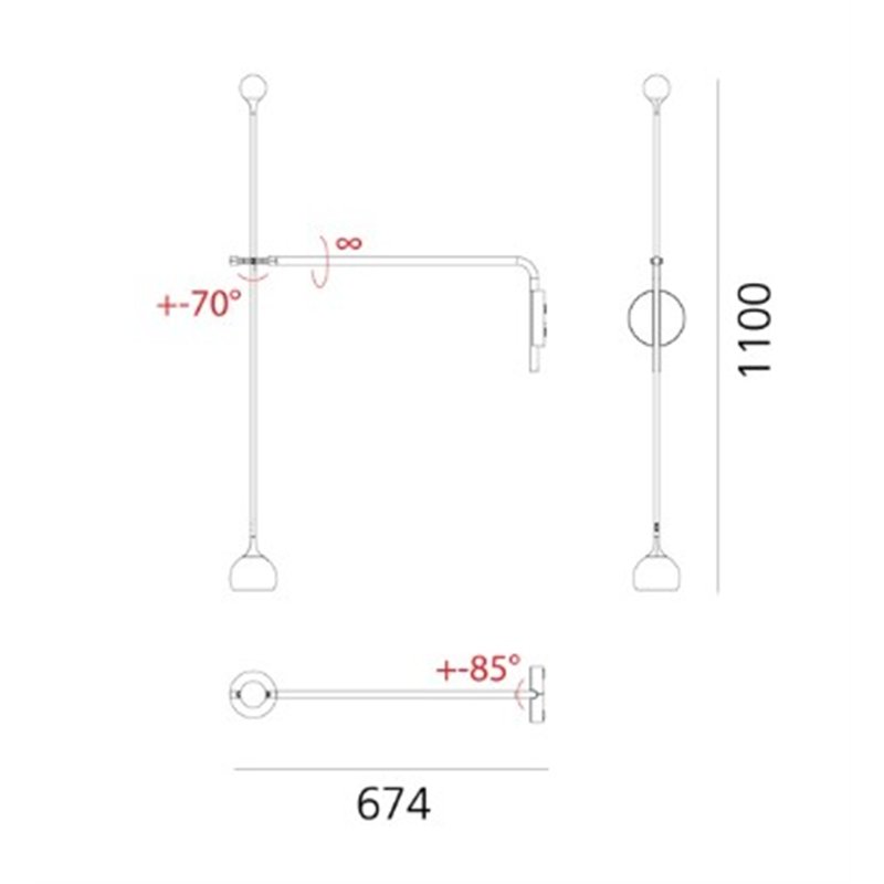 Artemide Ixa Arm wall lamp