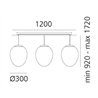 Artemide Stellar Nebula Cluster Linear suspension lamp